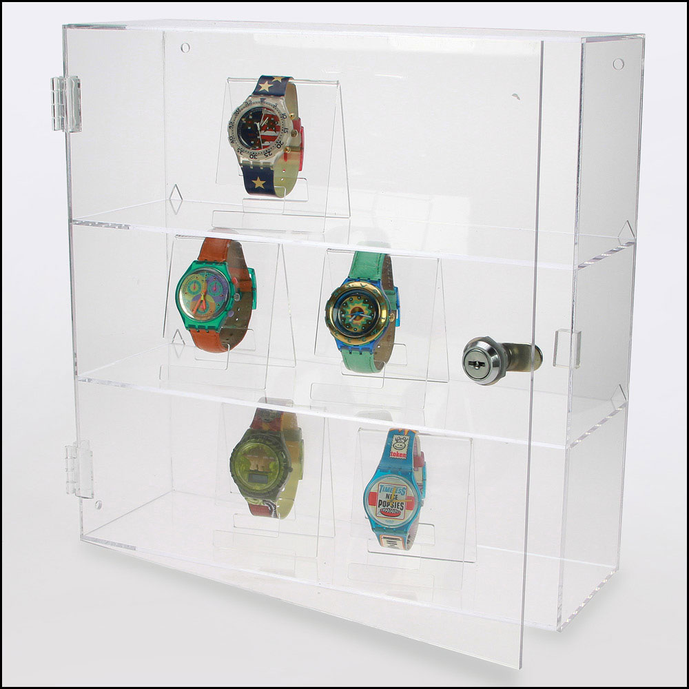 Vitrine SAFE en verre acrylique - 180 x 115 x 30 mm - 6