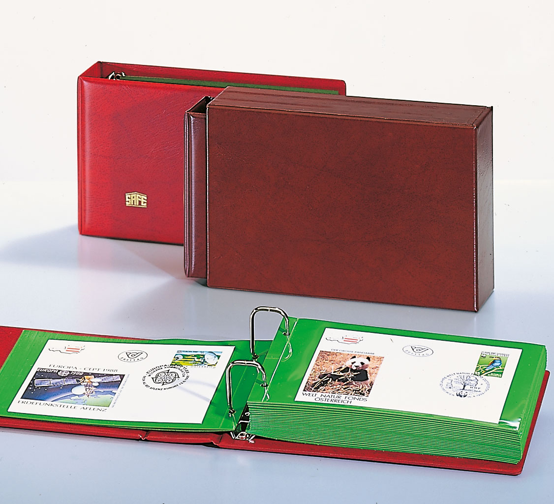 KOBRA-Album FDC petit format pour enveloppes DIN C6, vert, 240 x 145 mm